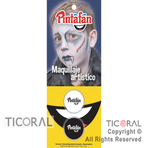 MAQUILLAJE ARTISTICO PINTAFAN BLANCO NEGRO DRACULA 13-800 (4GR SET X 2) x 3